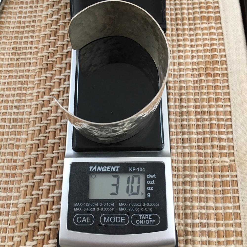 Signed Marjorie Baer SF wide silver cuff - Picture 7 of 8